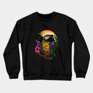 Tropical Parrot Crewneck Sweatshirt